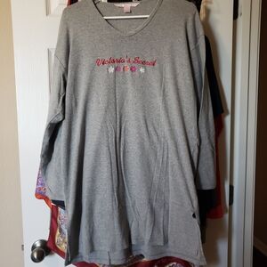 Victoria's Secret Gray Night Pajama Shirt.